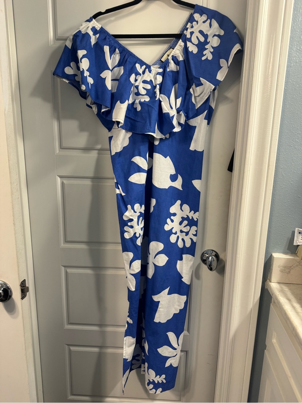 Tuckernuck Blue and White Floral Maxi Dress
